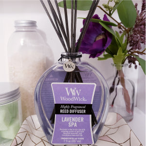 WoodWick Candle, Medium, Lavender Spa