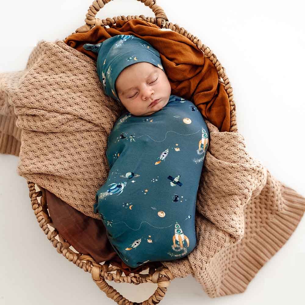 Organic Jersey Stretch Cotton Wrap Set from Snuggle Hunny Kids at Little Ellie Boutique